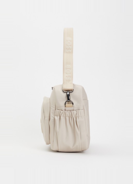 BOSS Luiertas met logoborduring en tasbedel  - detail 4 beige