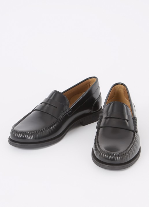 BOSS Lycia loafer van leer - detail 3 zwart
