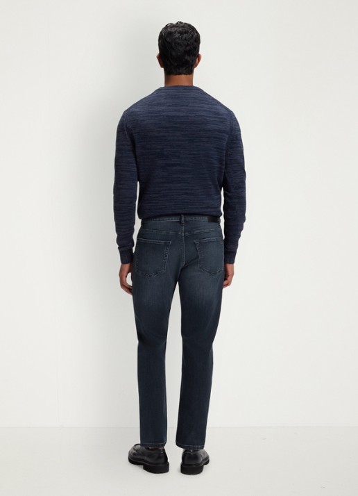 BOSS Maine regular fit jeans met donkere wassing - achterkant 6 donkerblauw