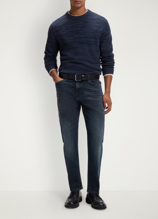 BOSS Maine regular fit jeans met donkere wassing - voorkant 5 donkerblauw