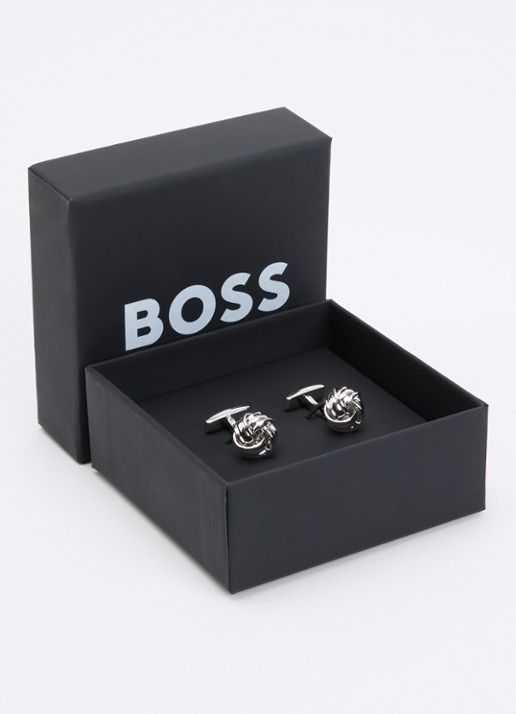 BOSS Manchetknopen met knoopdetail  - detail 4 zilver