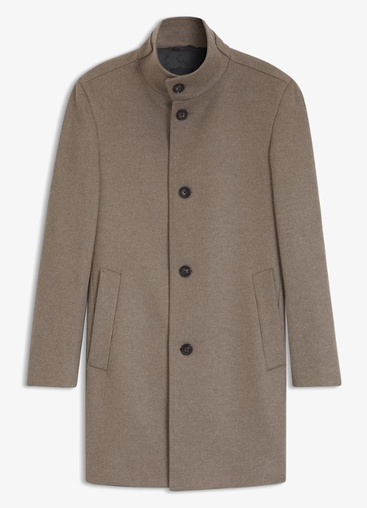 BOSS Mantel met steekzakken - voorkant open brown-240 / bruin