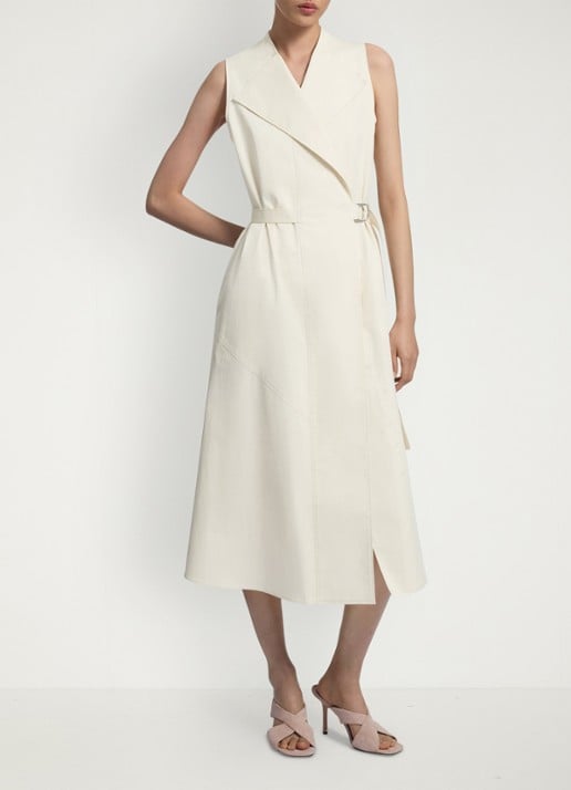 BOSS Midi jurk met ceintuur