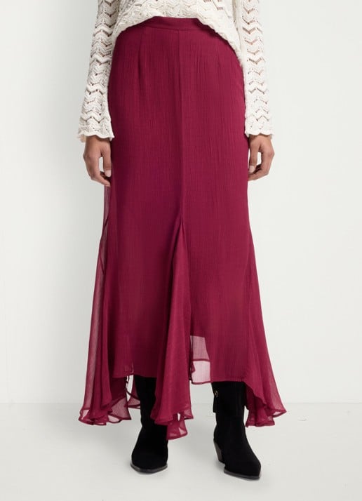 BOSS Midi rok met asymmetrische zoom