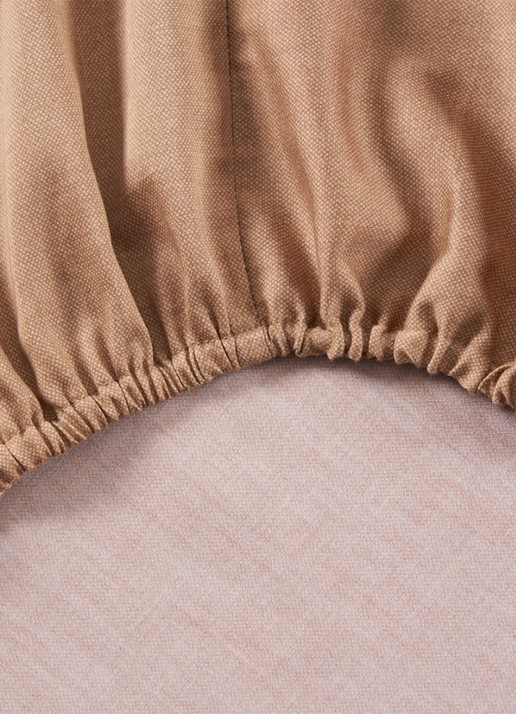 BOSS Midnight hoeslaken, hoekhoogte 30 cm - voorkant 3 beige