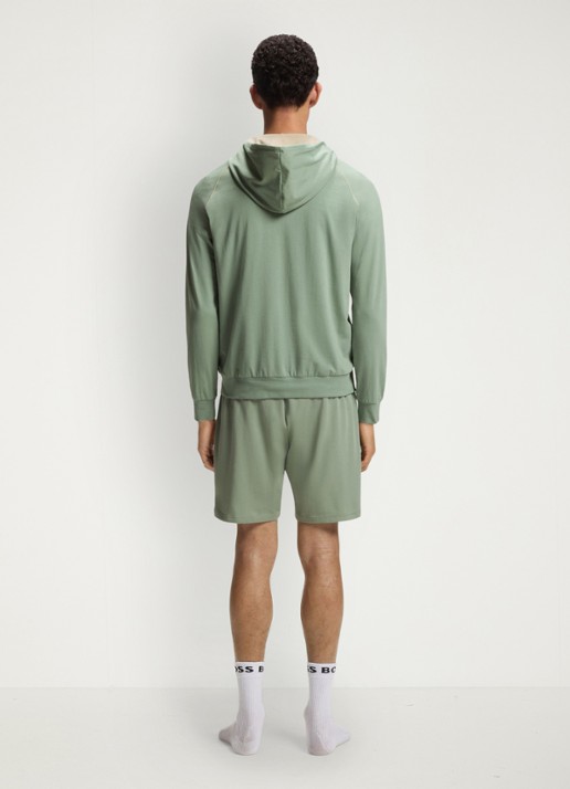 BOSS Mix&Match sweatvest met logoborduring en steekzakken - achterkant 4 light /pastel green-330 / groen
