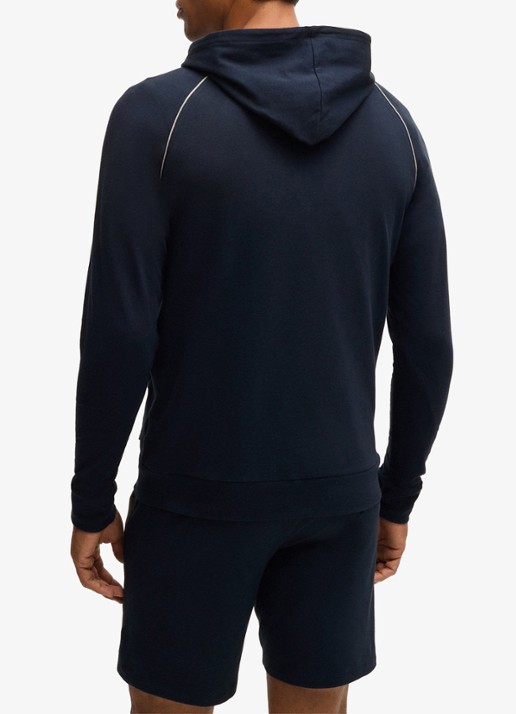 BOSS Mix&Match sweatvest met logoborduring - achterkant 3 indigo