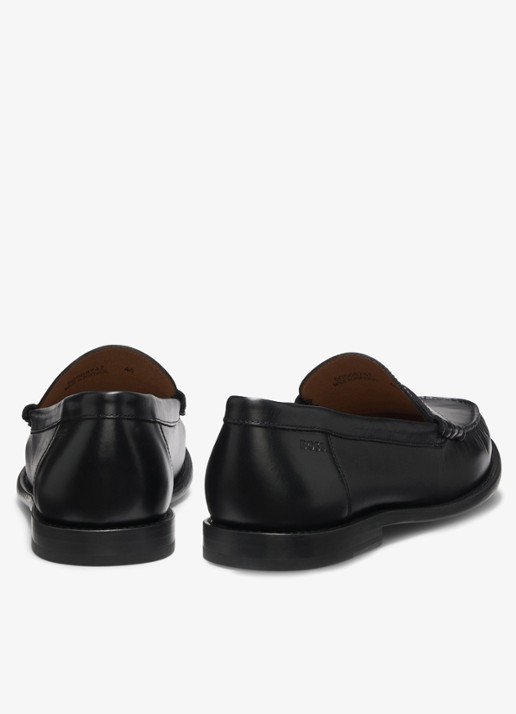BOSS Mocassin van leer - achterkant 3 zwart