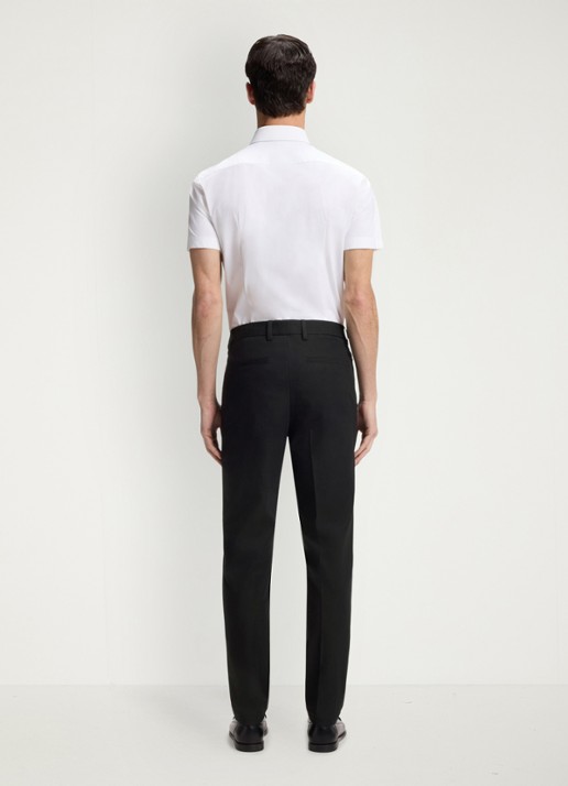 BOSS Modern fit pantalon met steekzakken  - achterkant black-001 / zwart