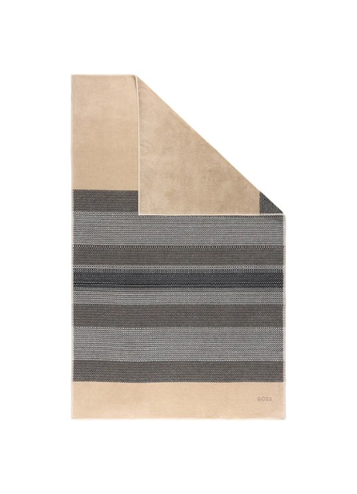 BOSS Modernis badhanddoek 55 x 90 cm - achterkant 3 beige