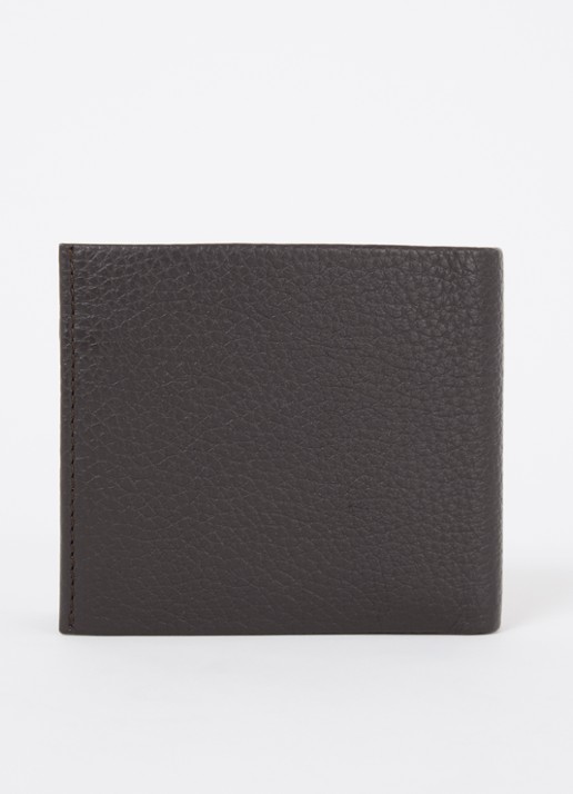 BOSS New Crosstown portemonnee van leer - achterkant 3 donkerbruin