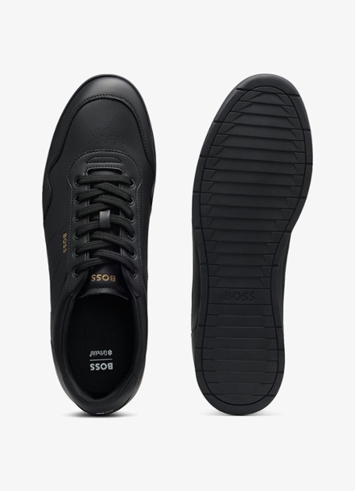 BOSS Nitan sneaker van leer - achterkant 5 zwart