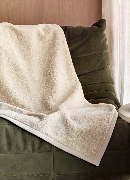BOSS Norte plaid 150 x 200 cm - voorkant 2 beige