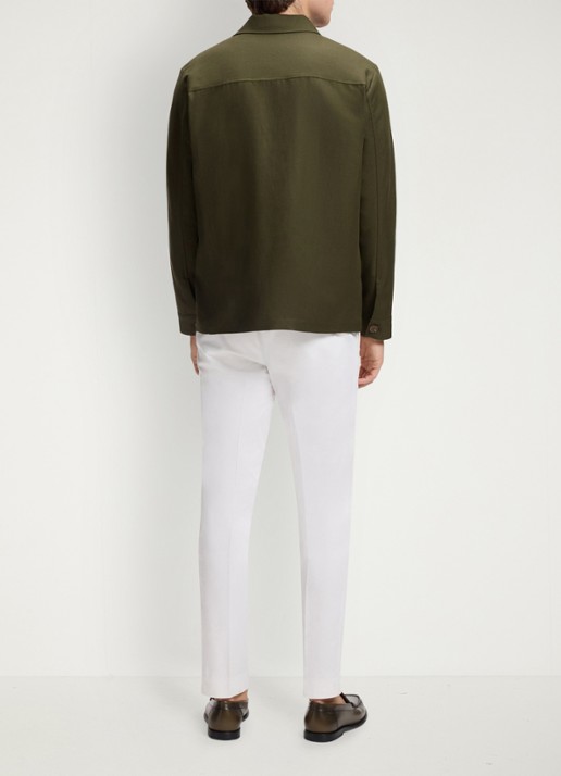 BOSS Overshirt met borstzak - achterkant 6 khaki
