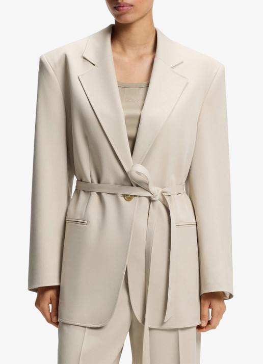 BOSS Oversized-fit blazer met riem