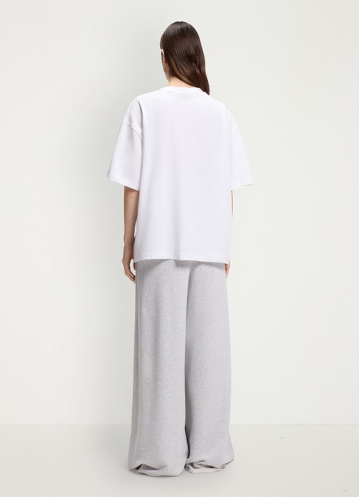 BOSS Oversized T-shirt met print - achterkant wit