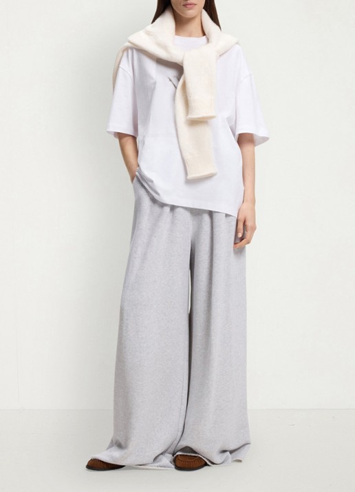 BOSS Oversized T-shirt met print - voorkant 5 wit