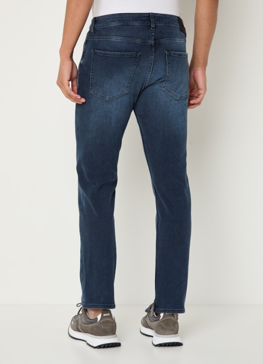 BOSS P-Delaware slim fit jeans met donkere wassing - achterkant indigo