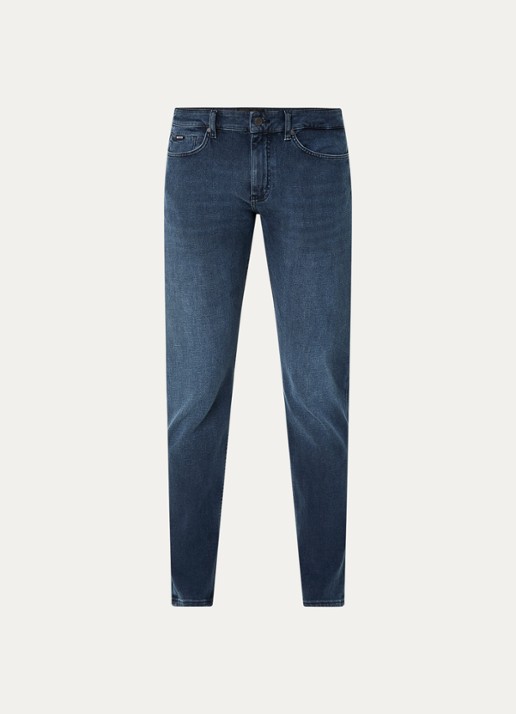 BOSS P-Delaware slim fit jeans met donkere wassing