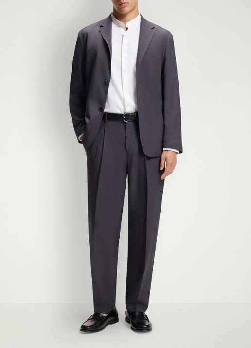 BOSS P-Hank slim fit overhemd met stretch - voorkant 2 wit