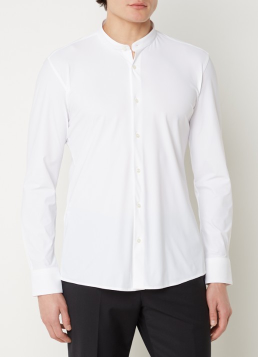 BOSS P-Hank slim fit overhemd met stretch - detail 7 wit