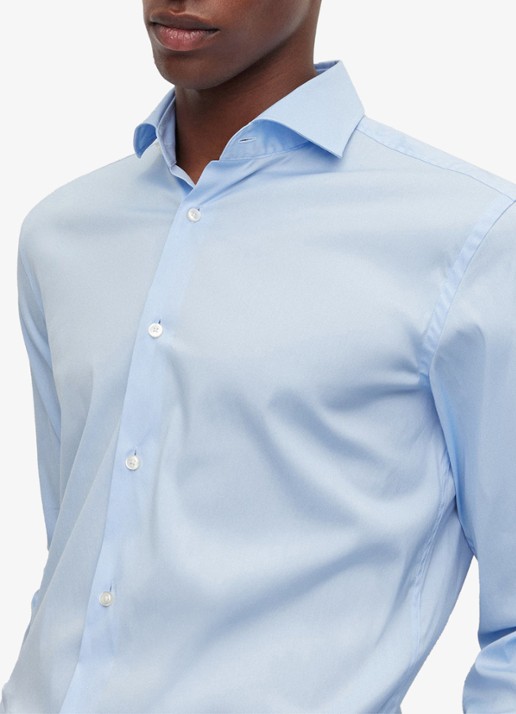BOSS P-Hank-Spread slim fit overhemd - detail 4 lichtblauw