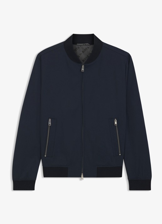 BOSS P-Hanry bomberjack met ritszakken - voorkant donkerblauw