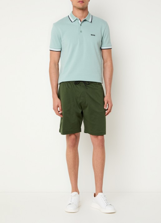 BOSS Paddy-polo van katoenpiqué - voorkant 2 open green-357 / groen