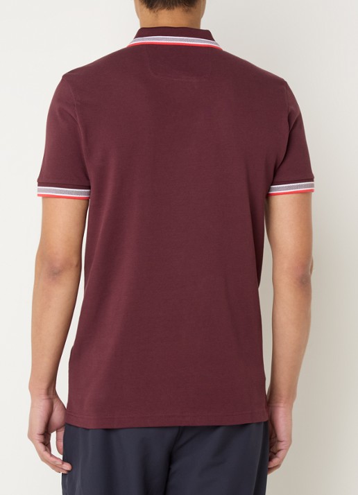 BOSS Paddy-polo van katoenpiqué - achterkant medium red-614 / rood