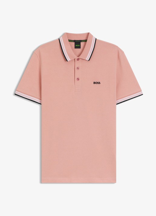 BOSS Paddy-polo van katoenpiqué - voorkant light/pastel pink-686 / roze