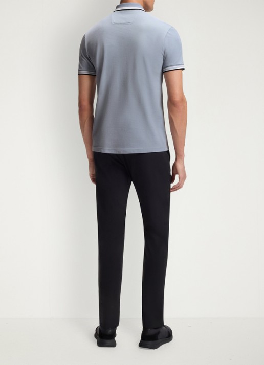 BOSS Paddy-polo van katoenpiqué - detail 4 dark grey-025 / grijs