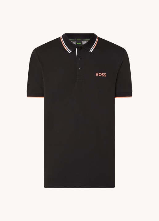 BOSS Paddy regular fit polo van piqué katoen  - voorkant 3 zalmroze