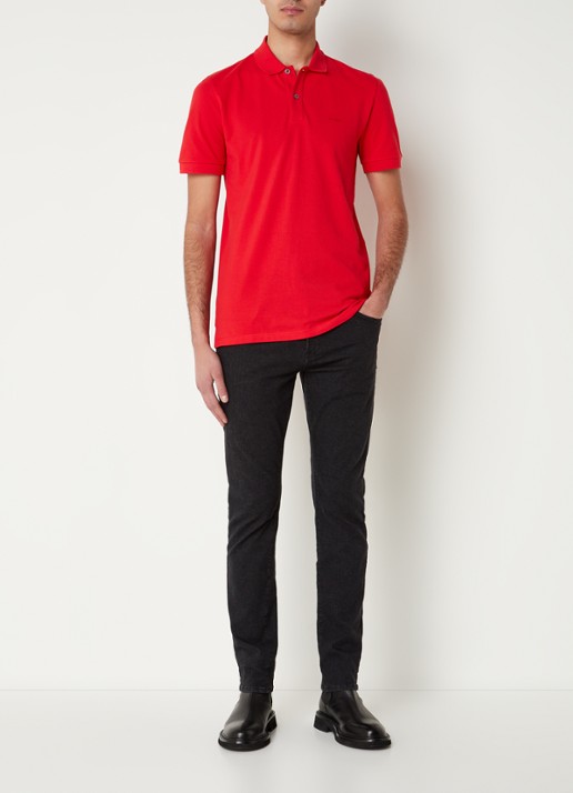 BOSS Pallas regular fit polo van piqué katoen - voorkant 3 rood