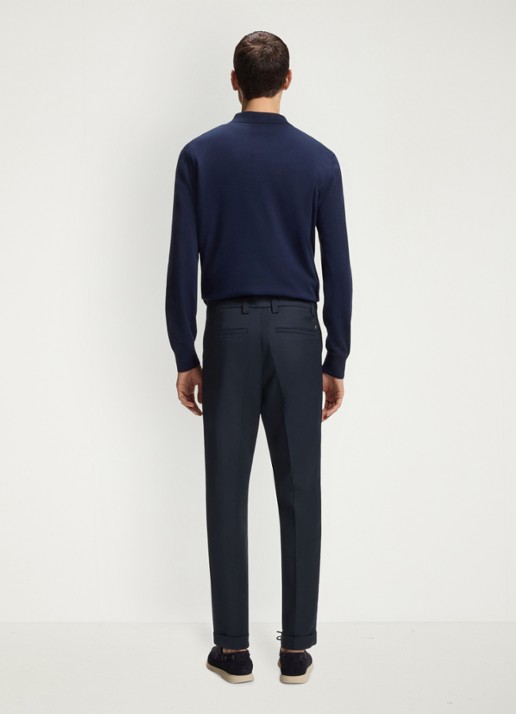 BOSS Pantalon met steekzakken - achterkant 5 blauw