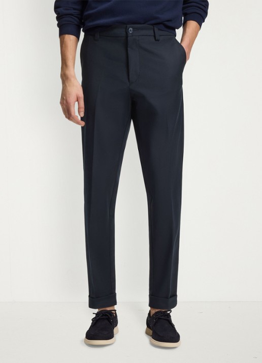 BOSS Pantalon met steekzakken - detail 3 blauw