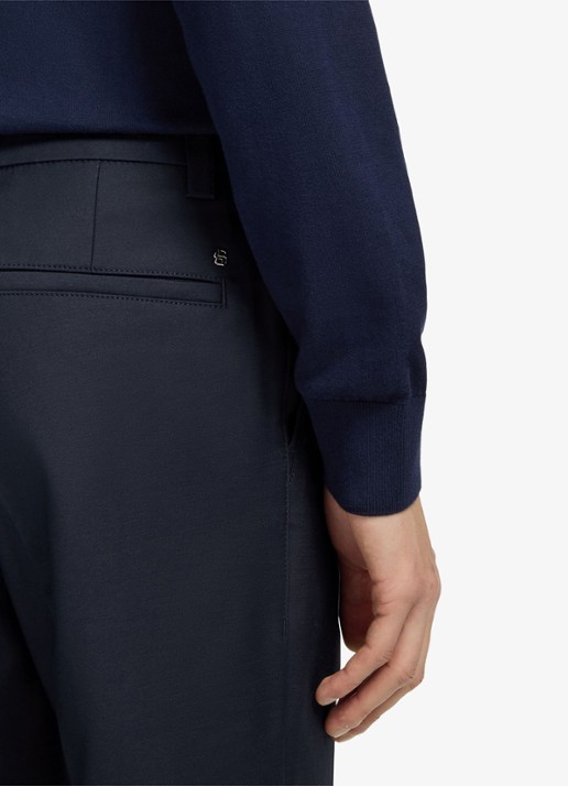 BOSS Pantalon met steekzakken - detail 4 blauw