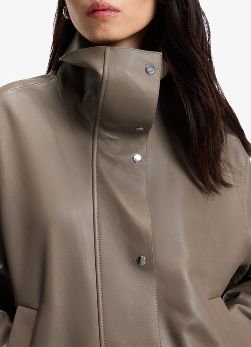 BOSS Parka met steekzakken - detail 4 taupe
