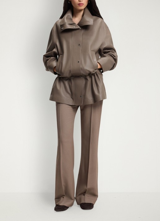 BOSS Parka met steekzakken - voorkant 2 taupe