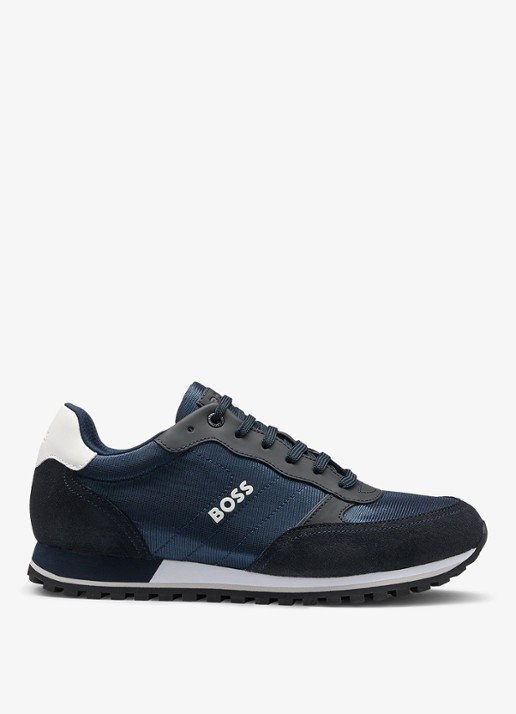 BOSS Parkour sneaker met suède details