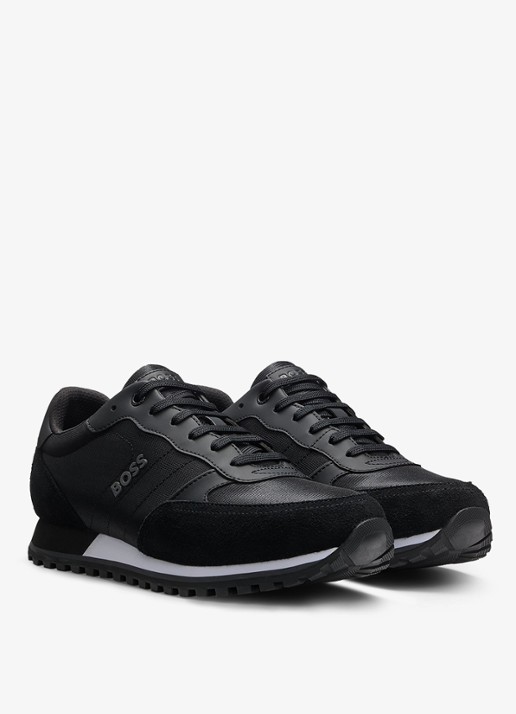 BOSS Parkour sneaker met suède details  - detail 3 zwart