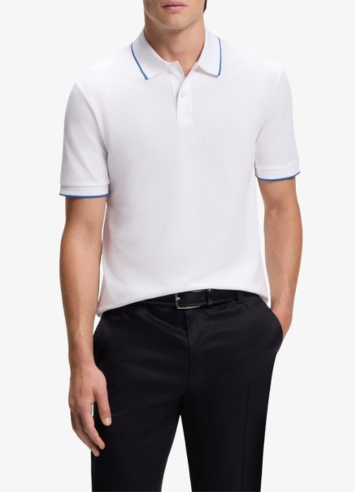 BOSS Parlay regular fit polo met logo - detail 4 natural-101 / beige
