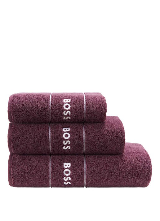 BOSS Plain badhanddoek - 600 g/m2 - 50 x 100 cm - voorkant 2 bordeauxrood