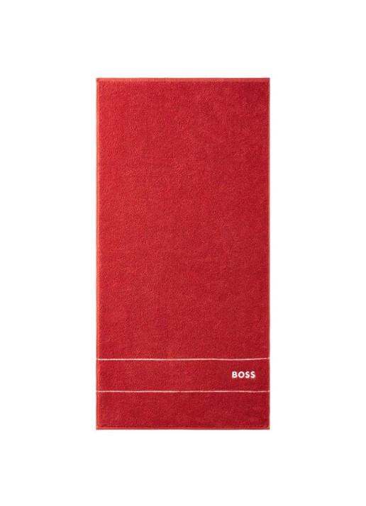 BOSS Plain badhanddoek - 600 g/m2 - 50 x 100 cm - voorkant rood