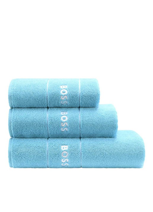 BOSS Plain badhanddoek - 600 g/m2 - 50 x 100 cm - voorkant 4 blauw