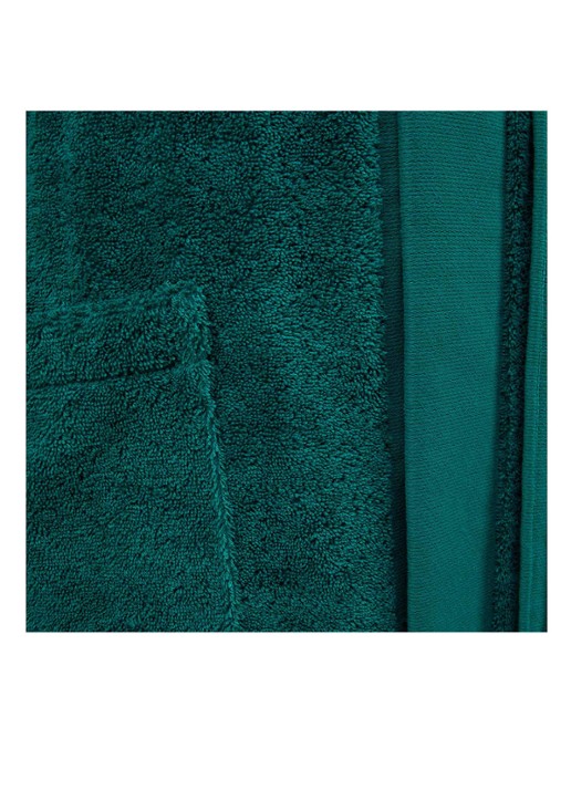 BOSS Plain badjas van katoen - detail 2 zeegroen