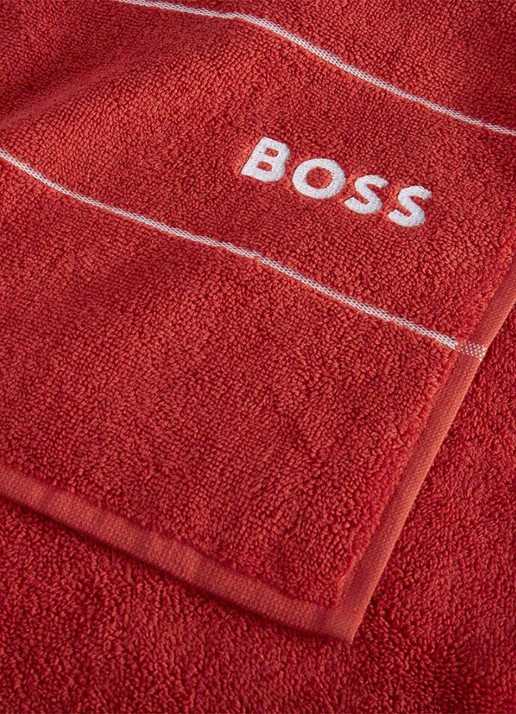 BOSS Plain gastendoek - 600 gr/m2 - 40 x 60 cm - voorkant 6 oranje