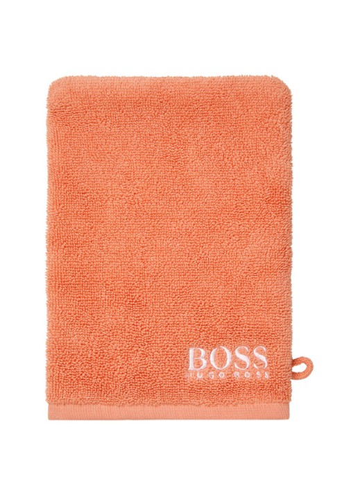 BOSS Plain washand - 600 g/m2 - 15 x 21 cm - voorkant perzikroze