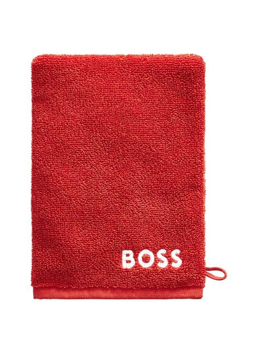 BOSS Plain washand - 600 g/m2 - 15 x 21 cm - voorkant rood