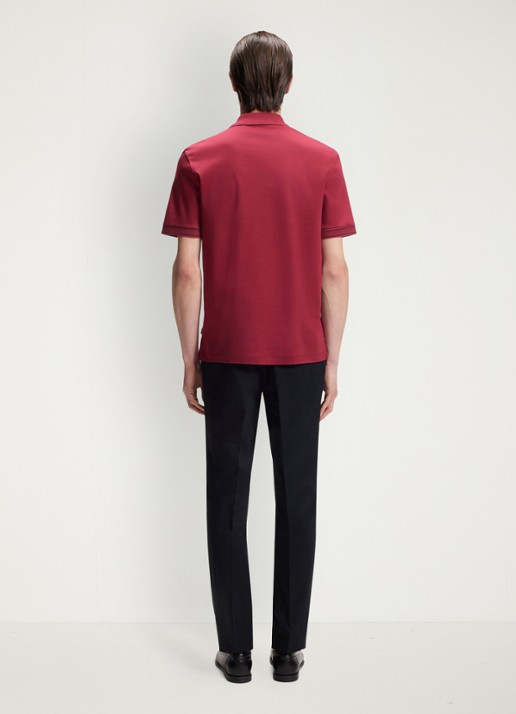 BOSS Polo met korte mouw - achterkant medium red-611 / rood