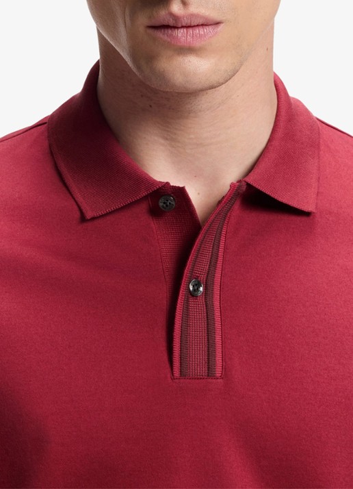 BOSS Polo met korte mouw - detail 3 medium red-611 / rood